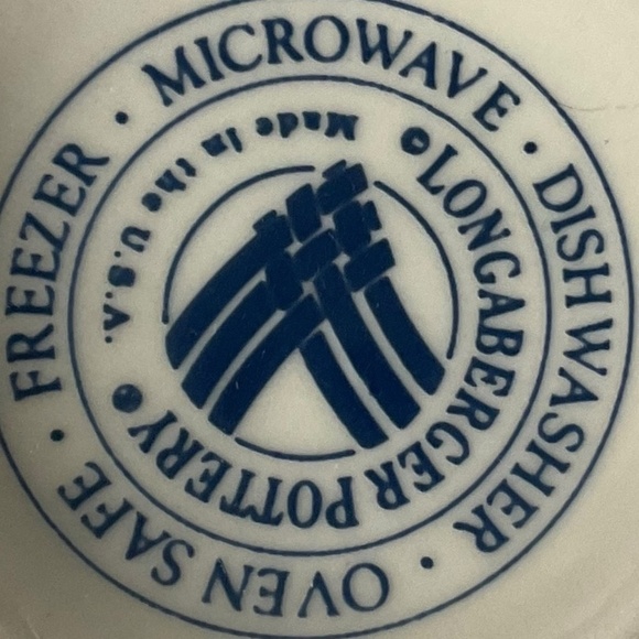 Longaberger Woven Traditions Classic Blue Pottery Mug Microwave Dishwasher safe - Picture 7 of 7